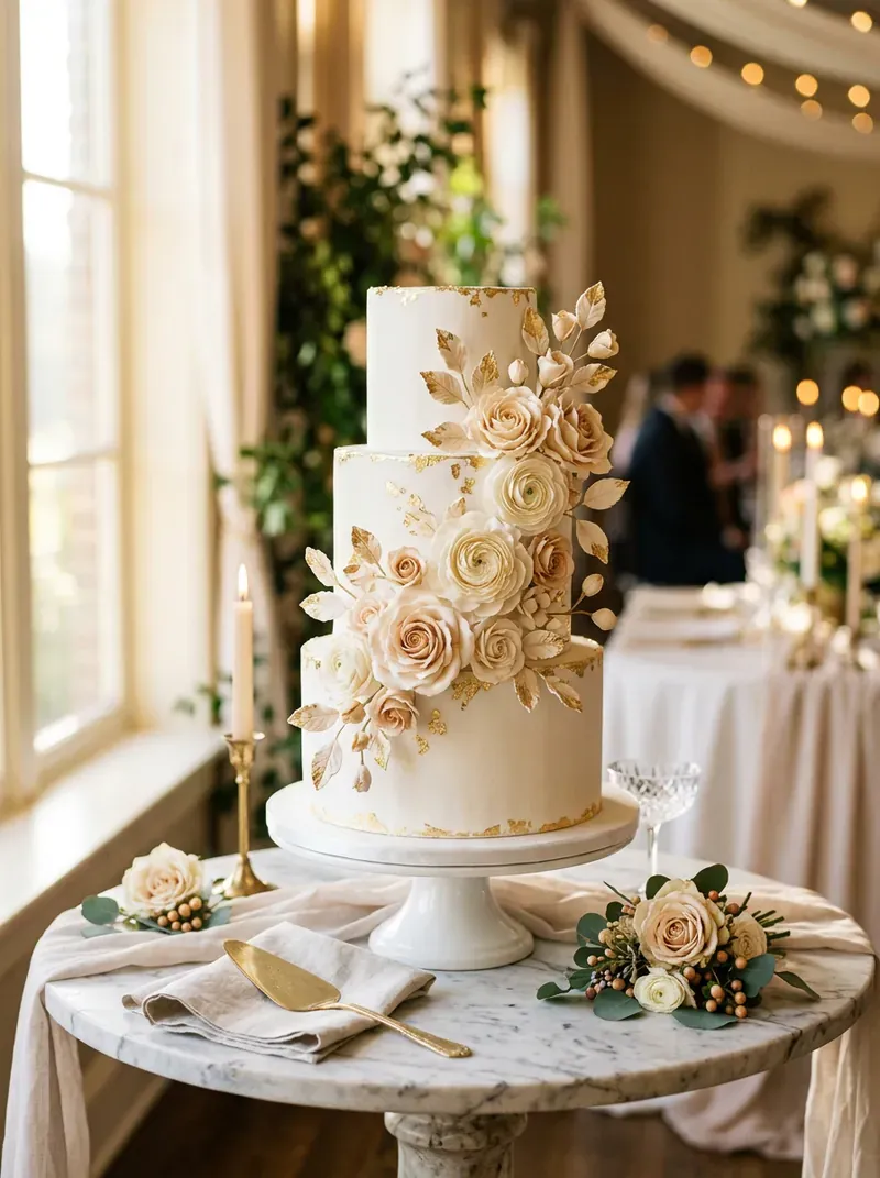 Elegancki tort weselny