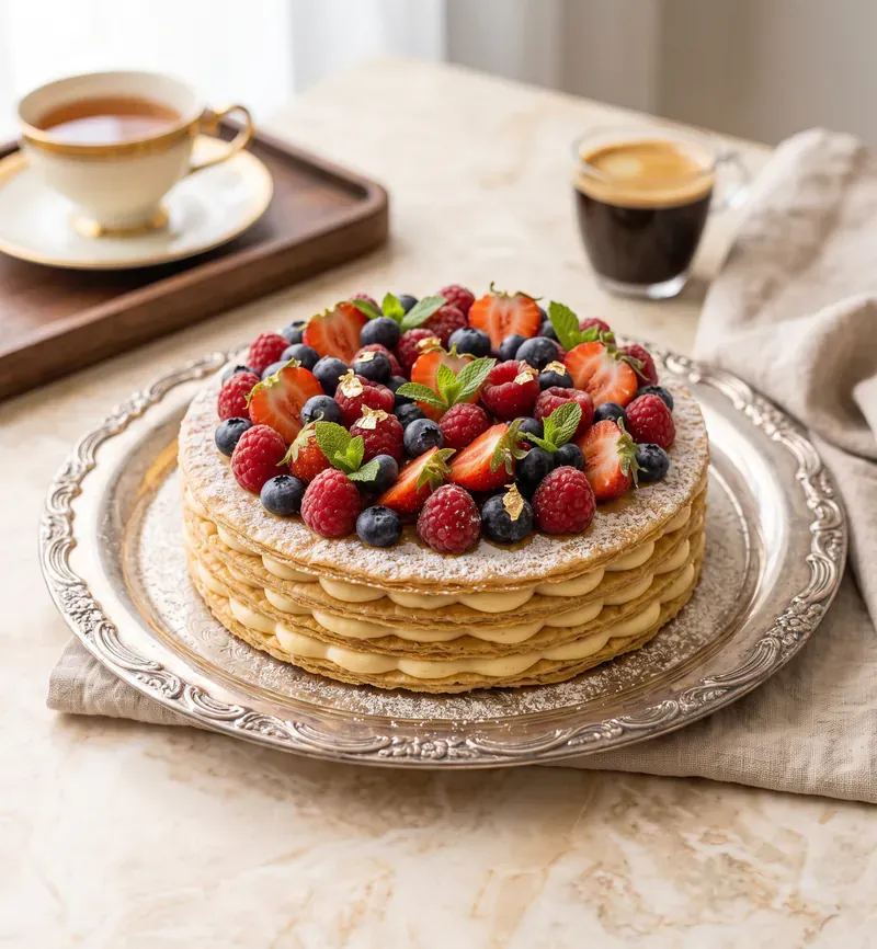 Włoski tort Millefoglie